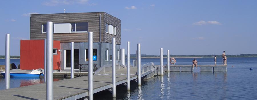 Swimming diving school at the Gräbendorfer lake