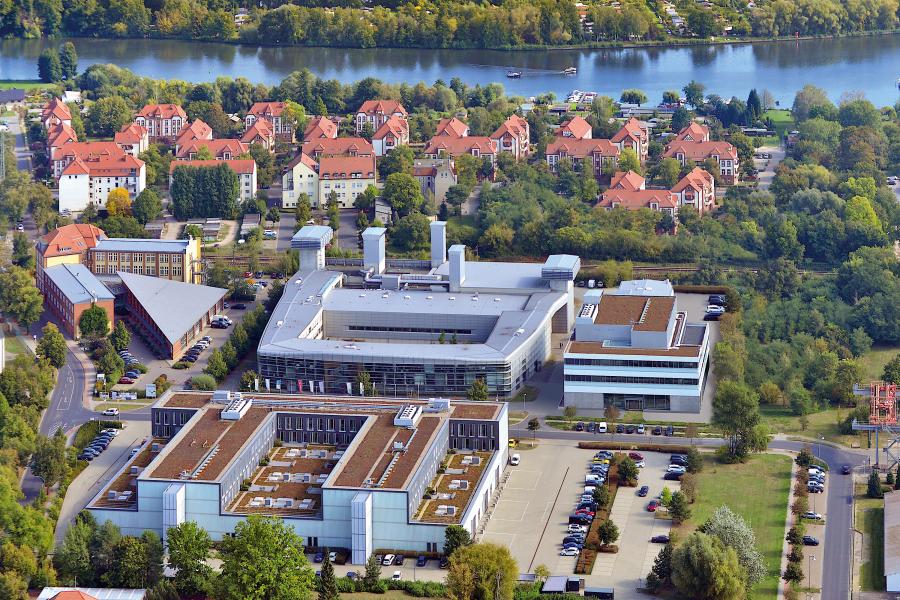 Aerial view of the Wildau Aerospace Technology Centre